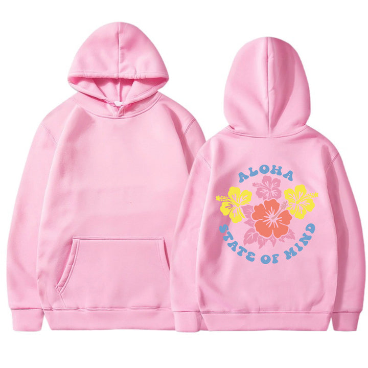 Kvinders hættetrøje med blomster aloha design og behagelig pasform Stilla