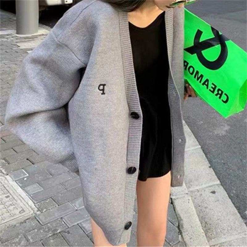 Kvinders casual oversized cardigan med dyb V-hals og materialer af høj kvalitet Stilla