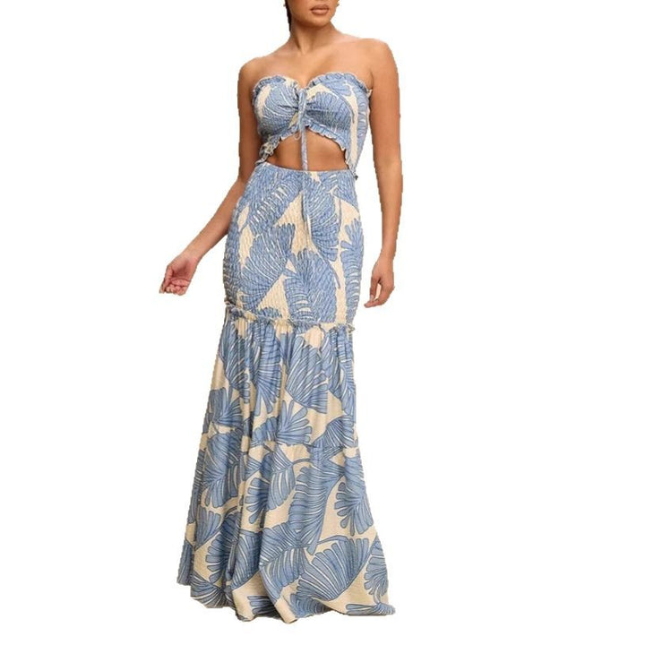 Femme Cut-Out Strapless Maxikjole Stilla
