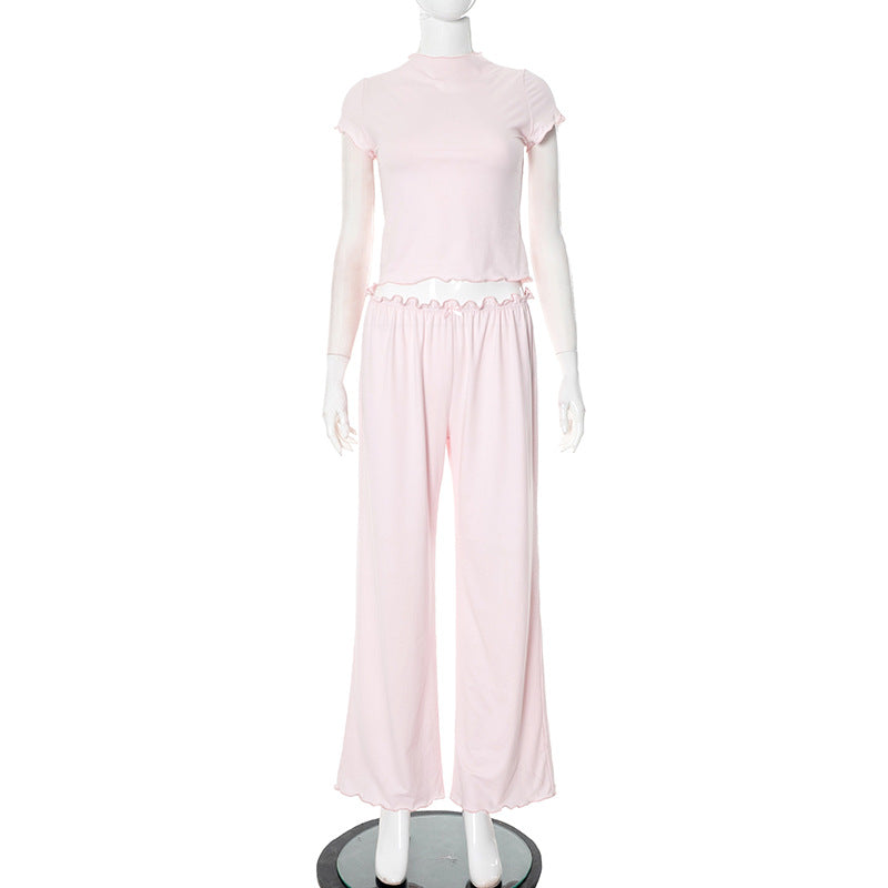 Femme Relaxed Fit Rüsch Lounge Set Stilla