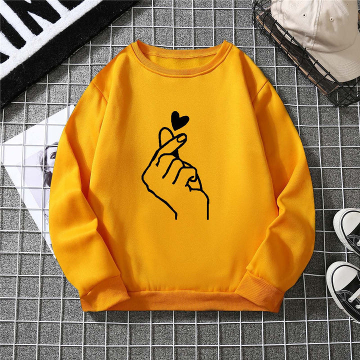 Kvinders sweatshirt med kreativ håndtegnet motiv og blødt indvendigt foer Stilla