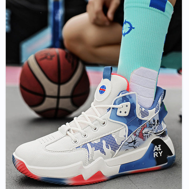 Herre Sportslige Basketball-Sneakers med moderne design og åndbart mesh-overflade Stilla