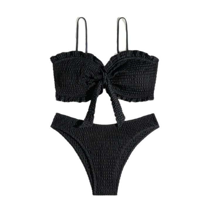 Dame Rynk Crop Top Bikini Sæt Stilla