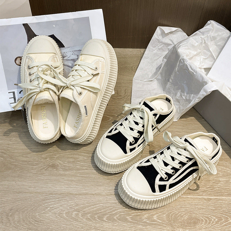 Dame Modische Sneakers med tykk platformsål og åndbar overfladestruktur Stilla