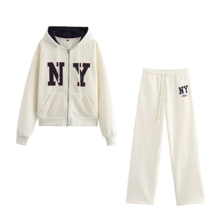 Femme Zip-Up Hoodie med grafikdesign Stilla