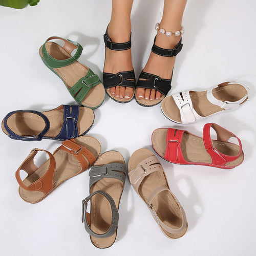Dame Komfortable Wedge-Sandaler med justerbar rem og ergonomisk fodseng Stilla