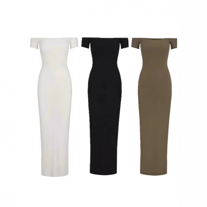 Dame Off-Shoulder Bodycon Maxi Kjole Stilla