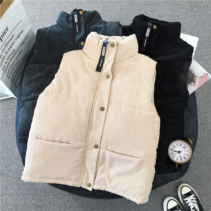 Femme Corduroy Puffer Vest Stilla