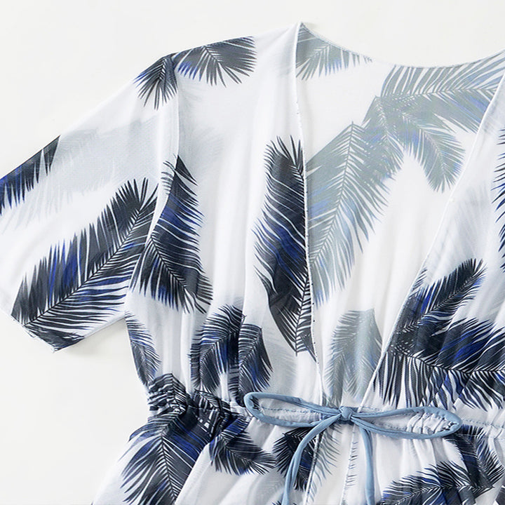 Dame To-delt Badetøj-Sæt med moderne Cut-Out-design og afslappet Kimono Stilla