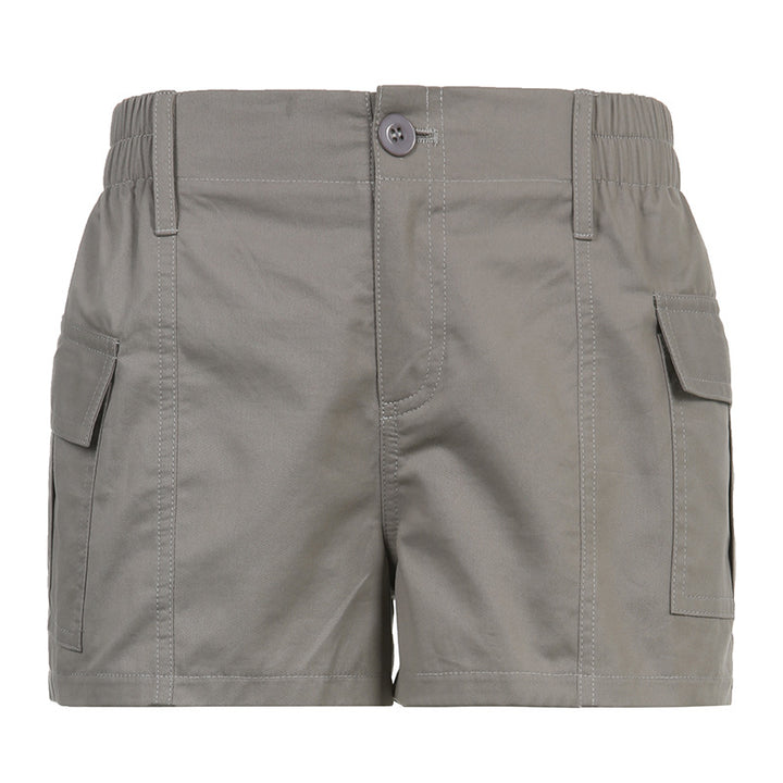 Dame Cargo-shorts med sidelommer og elastisk talje Stilla