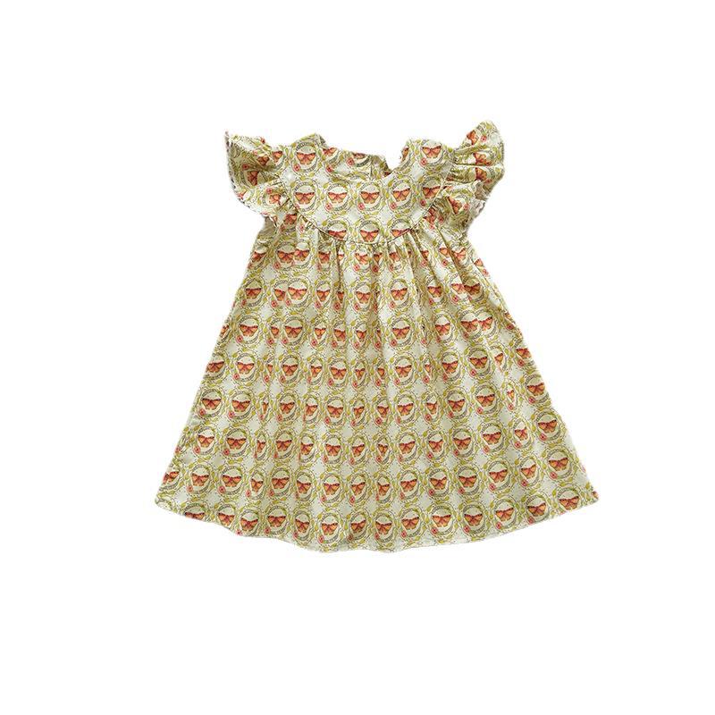 Pige Floral Print Ruffles Kjole Stilla