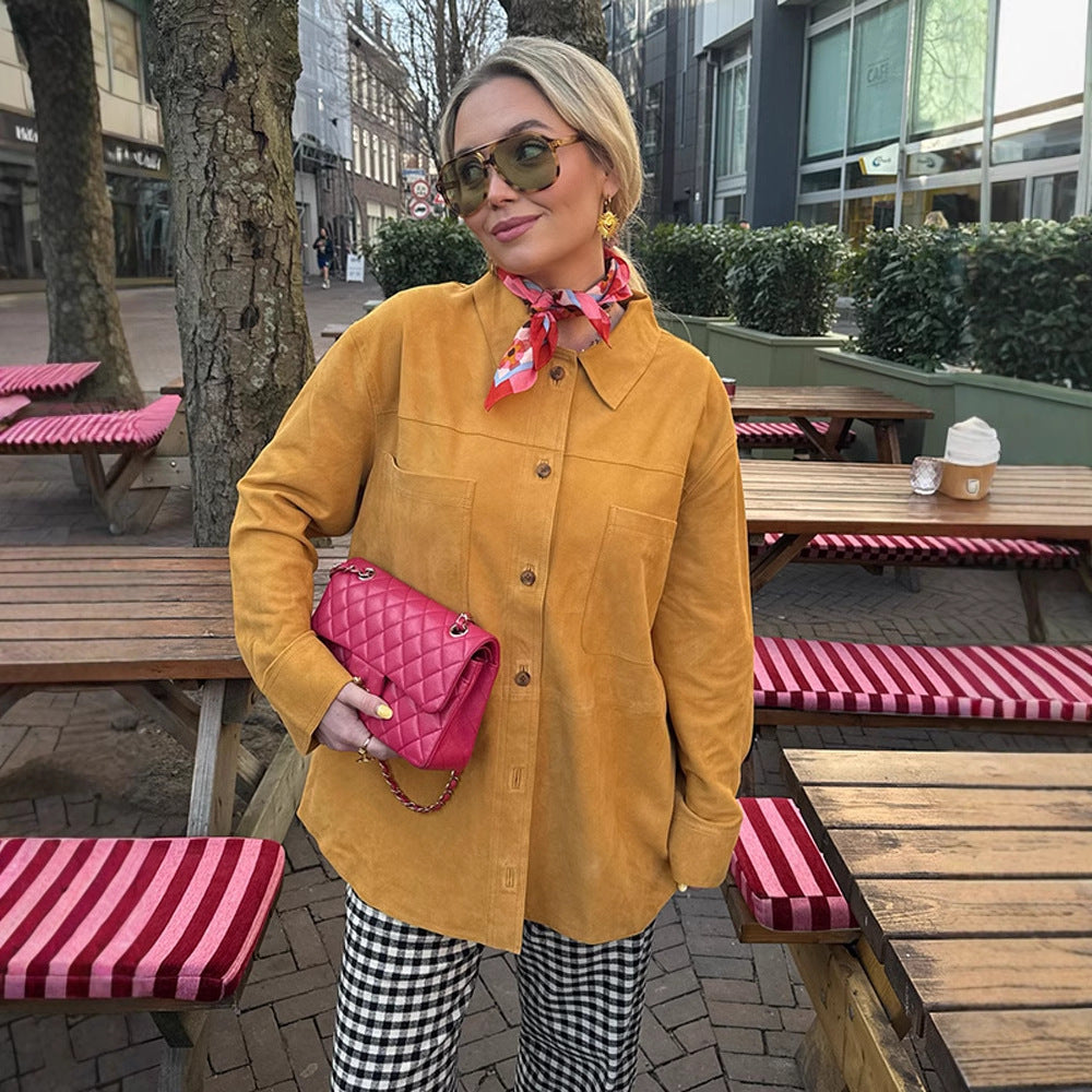 Dame Suede Overshirt Stilla