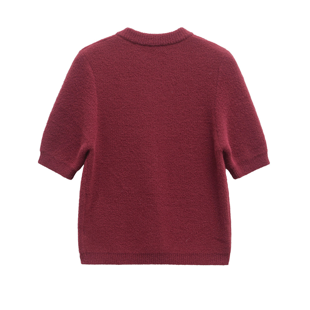 Femme Kortærmet Cozy Cardigan med dekorative knapper Stilla