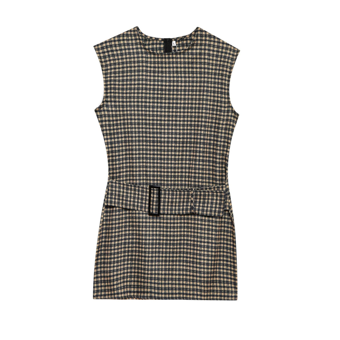 Femme Sleek Struktureret Bælte-top Mini Kjole Stilla