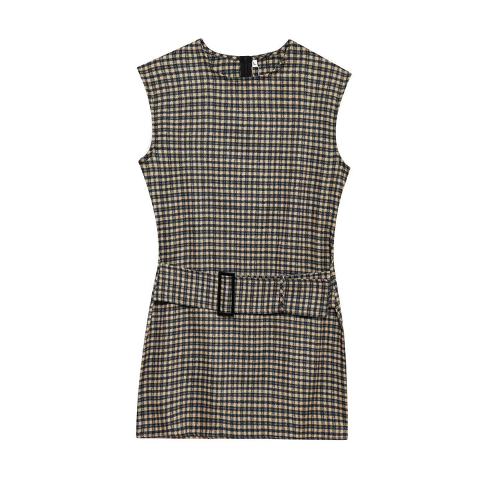 Femme Sleek Struktureret Bælte-top Mini Kjole Stilla