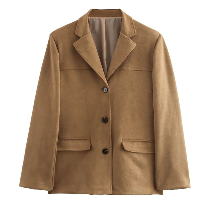 Dame elegant Suede-blazerjakke Stilla