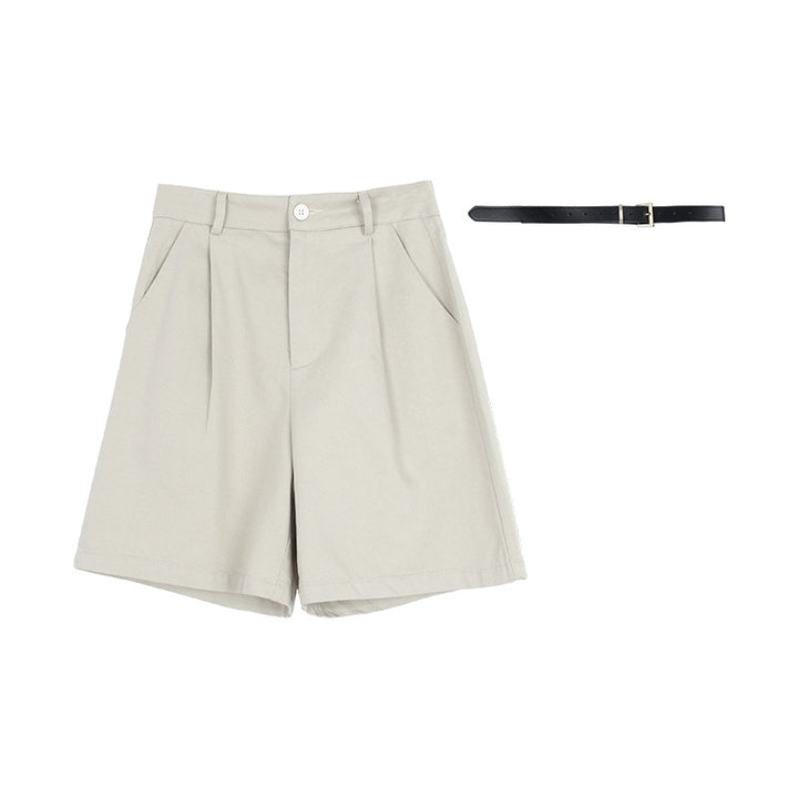 Dame elegante High-Waist shorts med tætsiddende snit og praktiske lommer Stilla