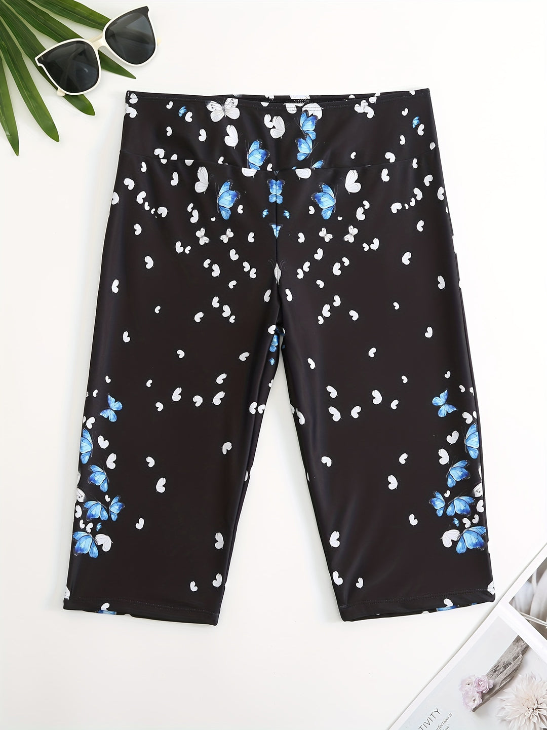 Dame sporty badeshorts med blomsterdesign Skovae