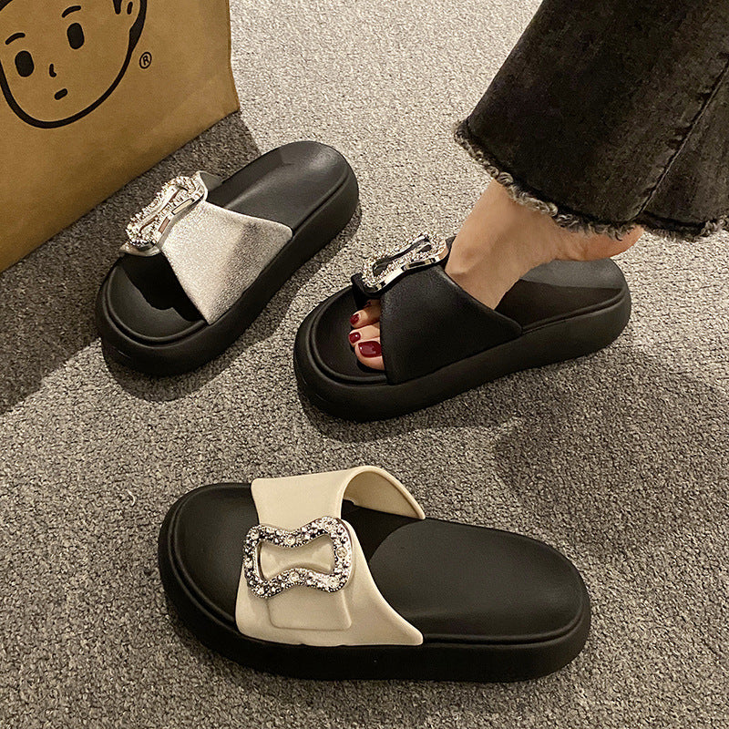 Dame Glamourøse Wellness-Slipper med glitrende detaljer Stilla