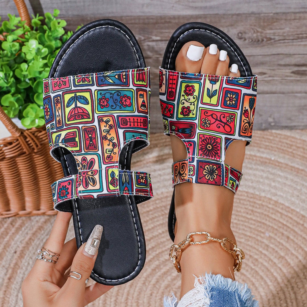 Dame Farverige Tåseparatorer med blomsterdesign og komfortabel fodseng Stilla