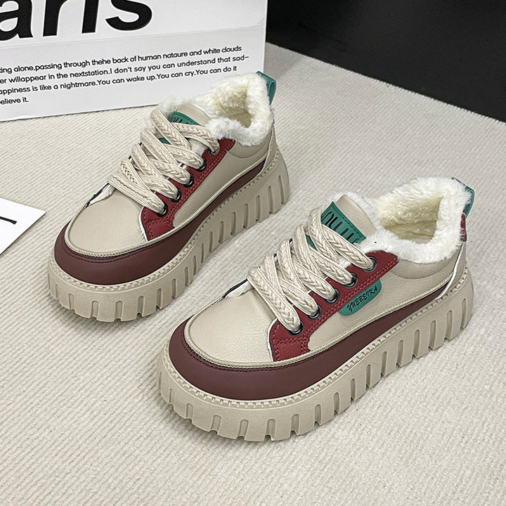 Dame Chunky Sneakers med varmt foer og skridsikker profilsål Stilla
