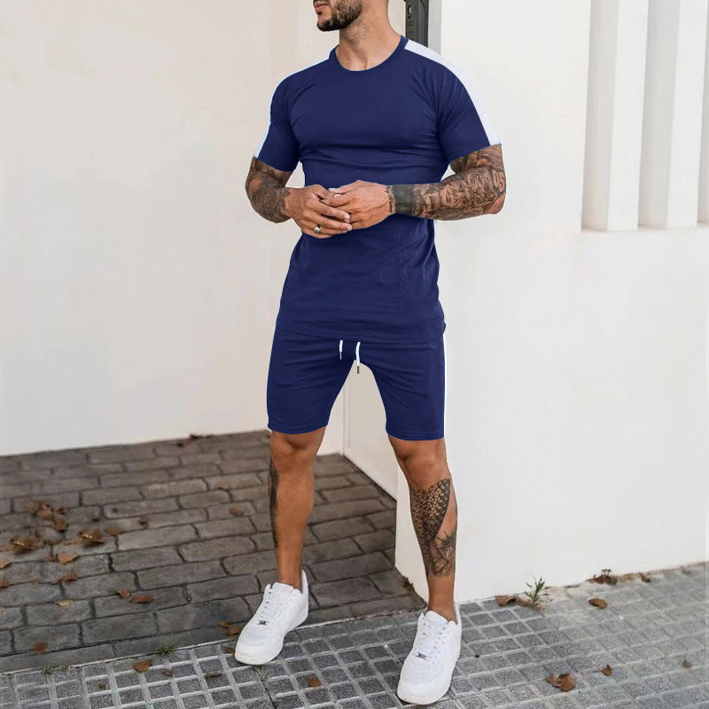 Herrer Sporty Kortærmet T-shirt og Shorts Sæt Stilla
