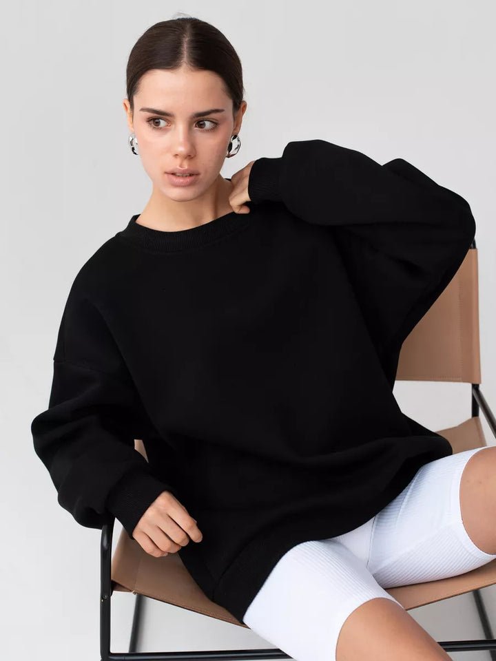 Kvinders hyggelige oversized sweatshirt med en løs pasform og komfortabelt indre for.