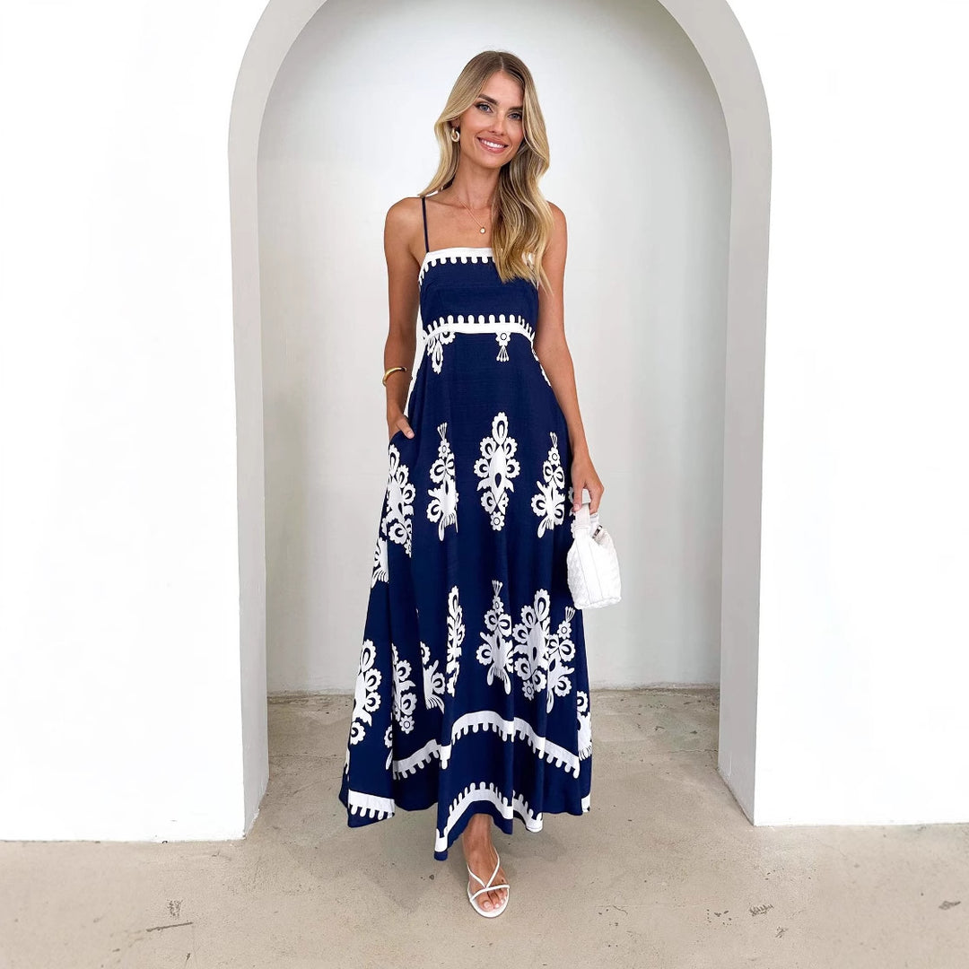 Kvindernes sommerkjole med elegant broderi Stilla