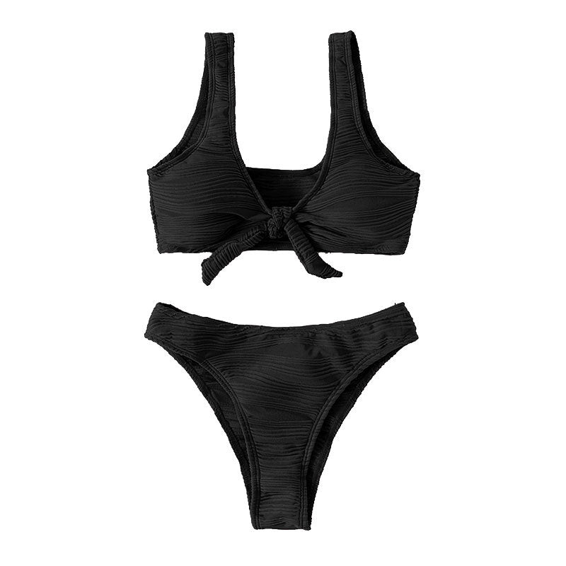 Dame Sporty bikini med knudedesign og høj komfort Skovae