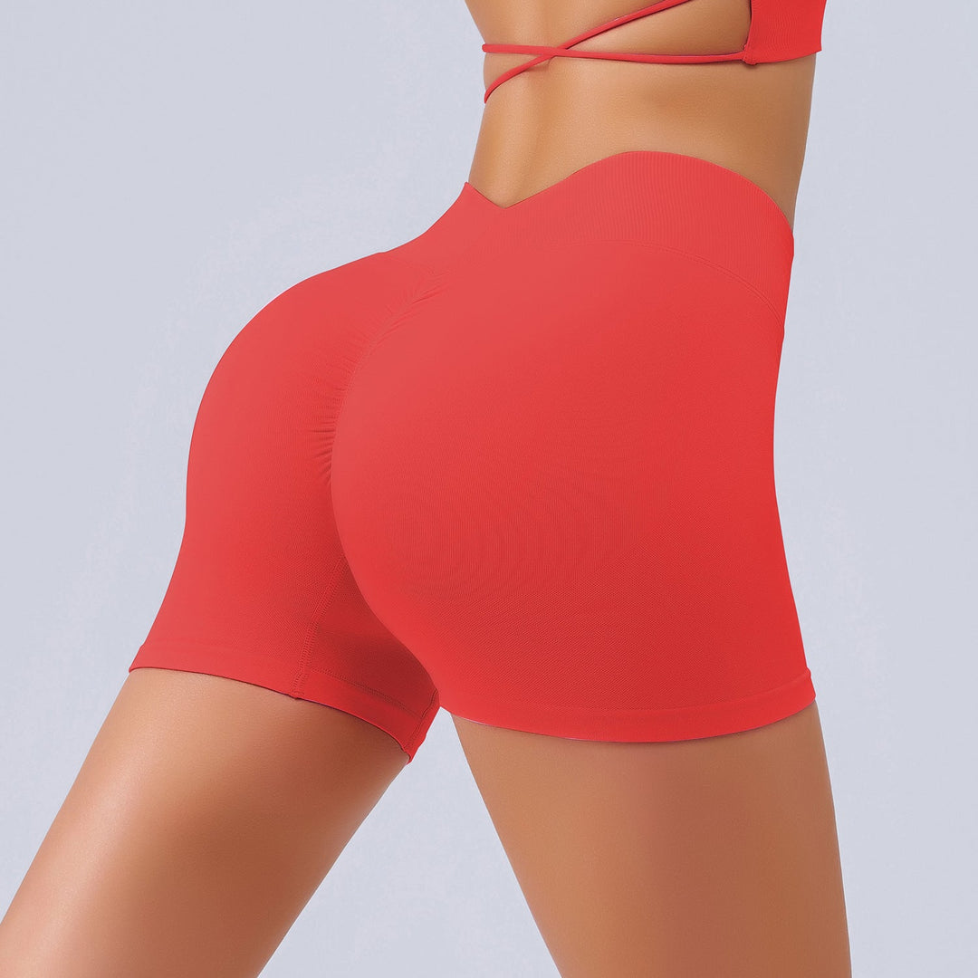 Stilla | Waist Seamless Peach Yoga Shorts Åndbar & Sporty