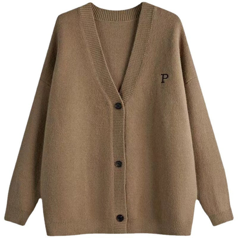 Kvinders casual oversized cardigan med dyb V-hals og materialer af høj kvalitet Stilla
