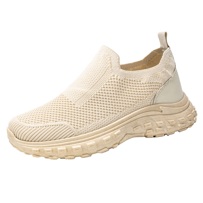 Dame Slip-On Sneakers med åndbart strikkens overflade og skridsikker sål Stilla