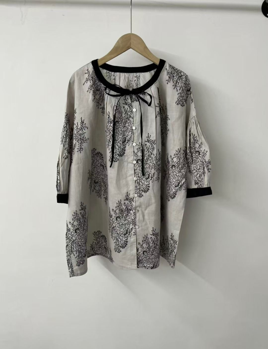 Dame Floral Print Linned Tunika Stilla