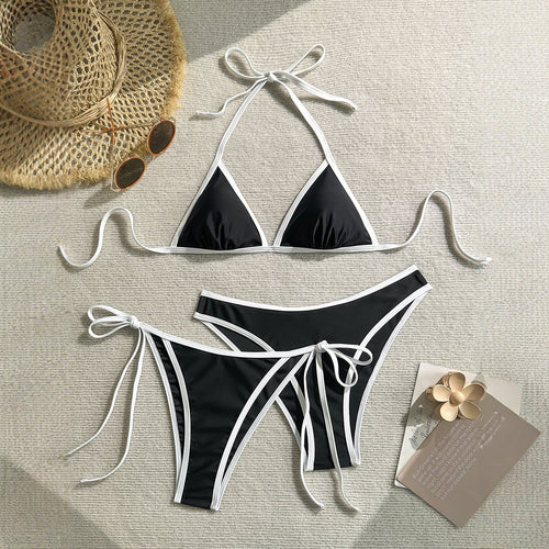 Dame Triangel-Bikini med elegant binding Skovae