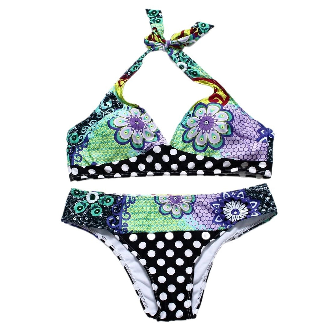 Kvinder Floral-mønster Bikini-sæt Stilla