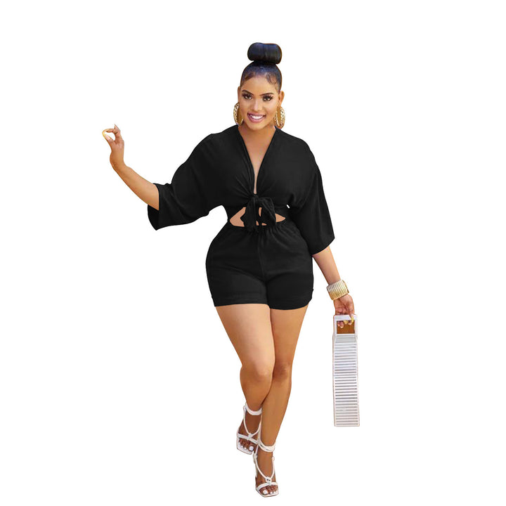 Dame moderne Cut-Out Jumpsuit med elegant knude-detalje Stilla
