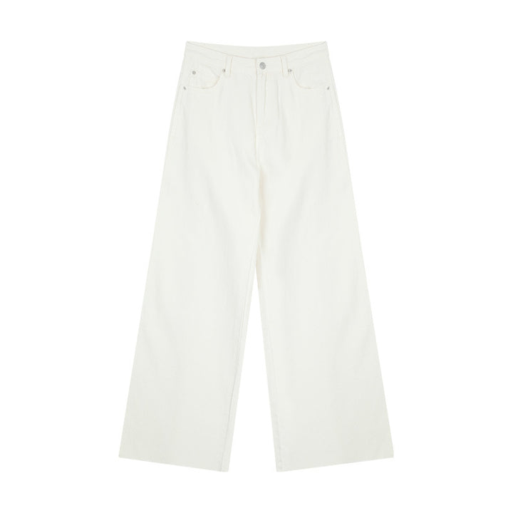 Dame bred High-Waist-jeans i høj kvalitet denim Stilla