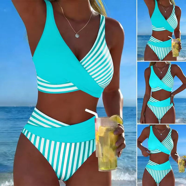 Dame Sporty To-delt Badedragt med Asymmetrisk Design Skovae