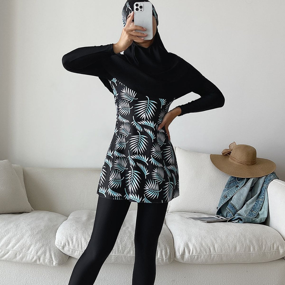 Dame Mode 360-grad badedragt med integreret hijab Skovae