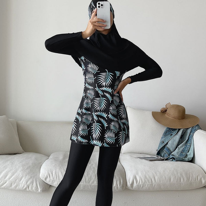 Dame Mode 360-grad badedragt med integreret hijab Skovae