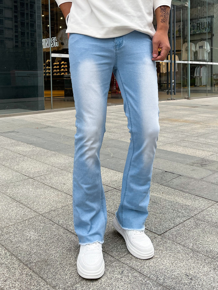 Herrer Bootcut Jeans med stilfuldt detalje og afslappet pasform Stilla