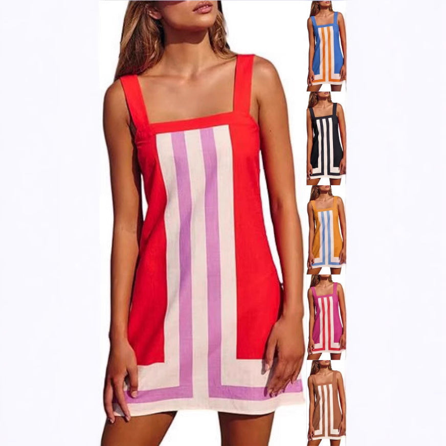 Femme Stilfuld Geometrisk Shift-Kjole Stilla