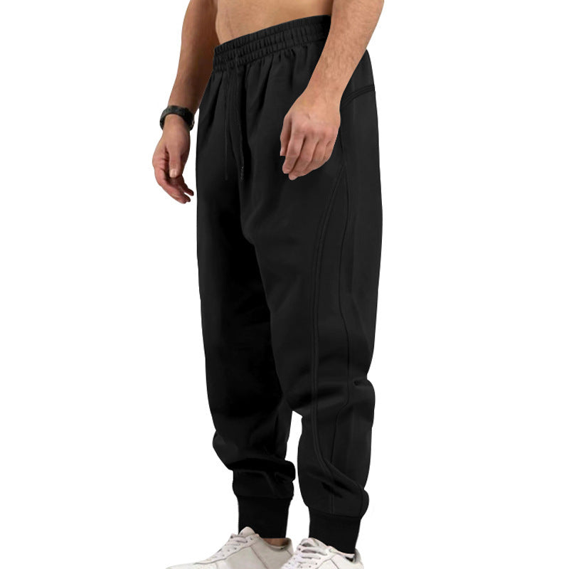 Herrer nan alsidig Sweat-joggingbukser med ergonomiske knæindlæg, elastisk komforttalje og skjulte lynlåslommer Skovae