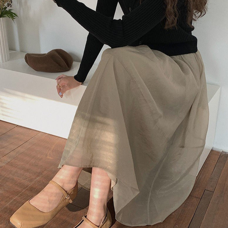 Dame Elegant flydende Maxiskørt Stilla
