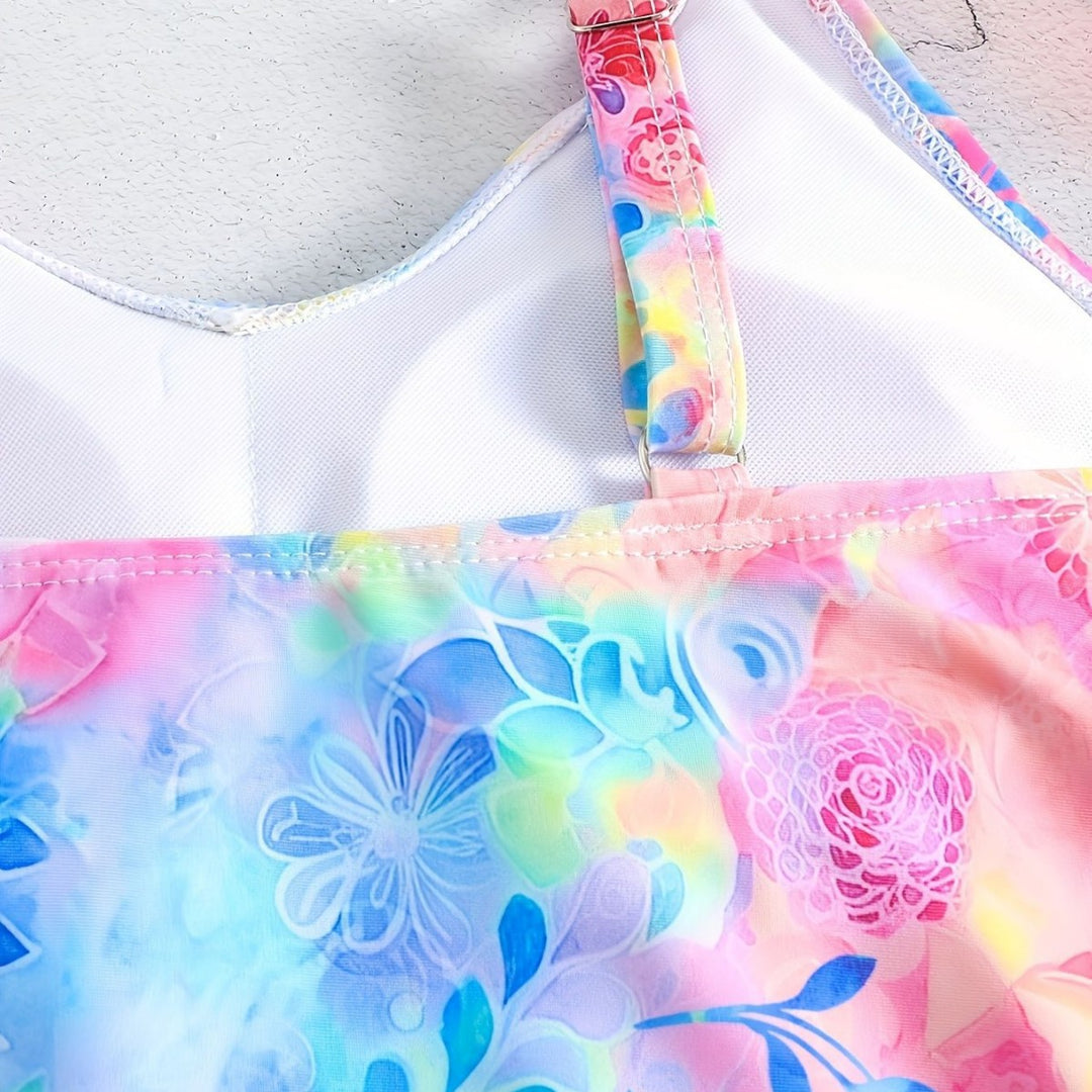 Dame fritid-badeoverdel med let rynke design og shorts Skovae