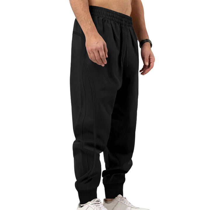 Herre sporty fritidsbukser med elastisk talje og sidelommer med lynlås Stilla