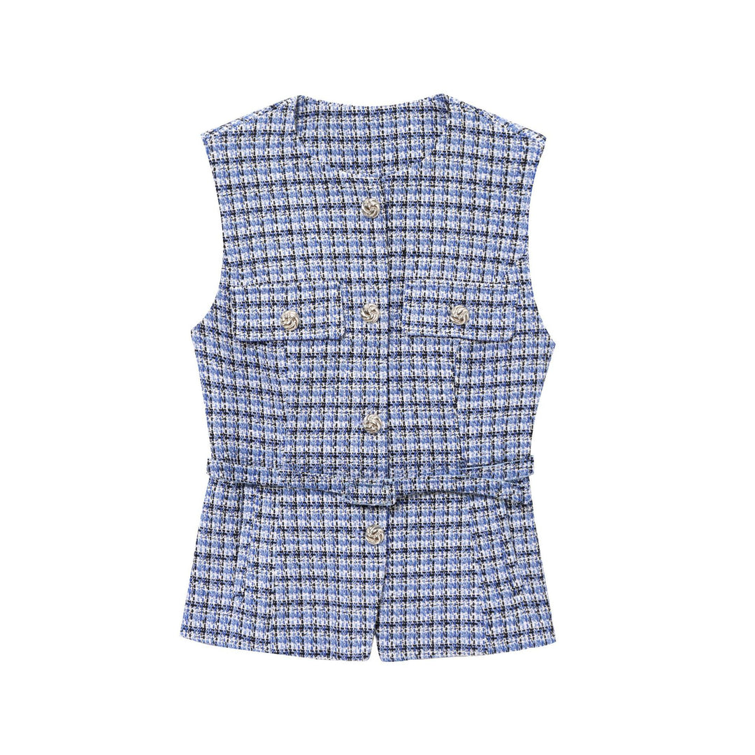 Femme Struktureret ærmeløs utility vest Stilla