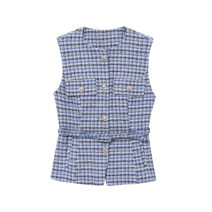 Femme Struktureret ærmeløs utility vest Stilla