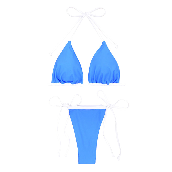 Dame triangel-bikini med justerbare stropper og raffineret snøring Stilla