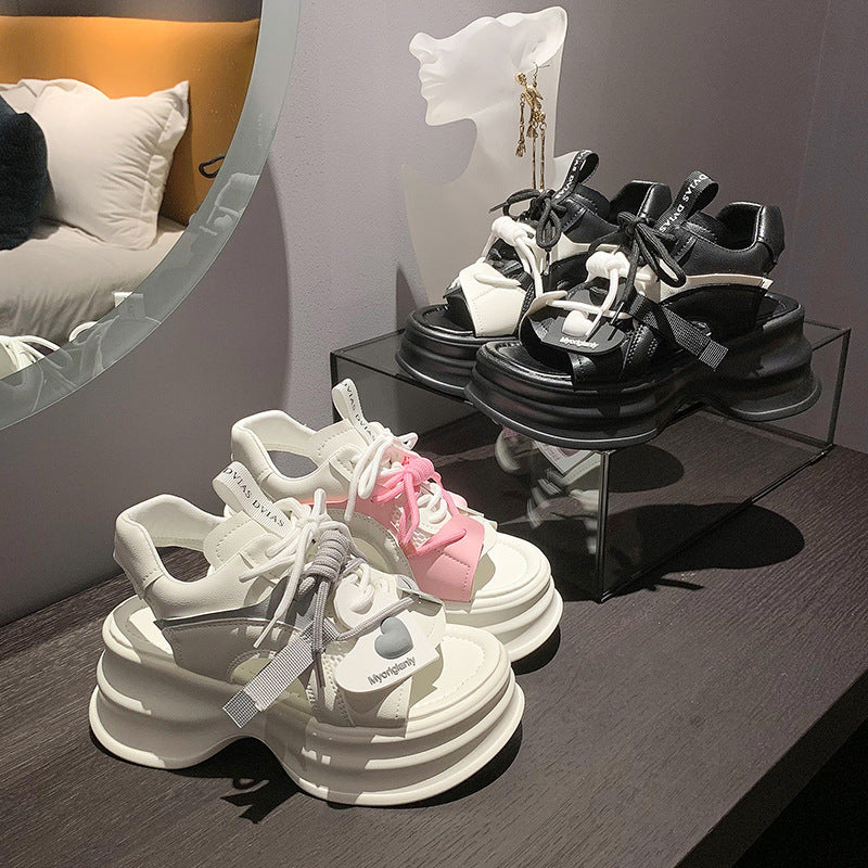Dame Chunky Sneakersandaler med åndbart overmateriale og moderne design Stilla